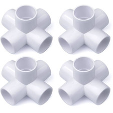 4-Pack 3/4 in. 5-Way PVC Elbow ASTM SCH40 Furniture-Grade Fittings