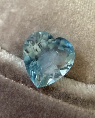 10 Carat 14mm Heart Shape Blue Sky Topaz for Ring or Pendant Loose Gemstone