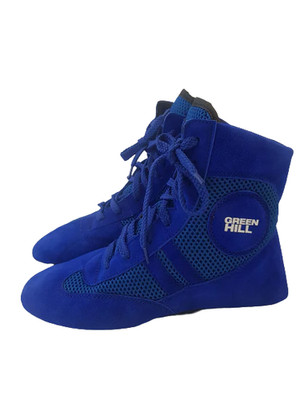 Sambo Wrestling MMA BJJ Shoes FIAS Certified Blue Suede US12 /UK11/EUR45
