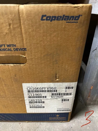 Copeland 1.5 Ton HP A/C Compressor 16,000 BTU CR16K6-PFV-960 - NEW