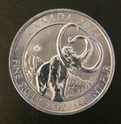 Cdn $10 Silver (.9999) Bullion  ft. massive Woolly Mammoth /King Charles 111