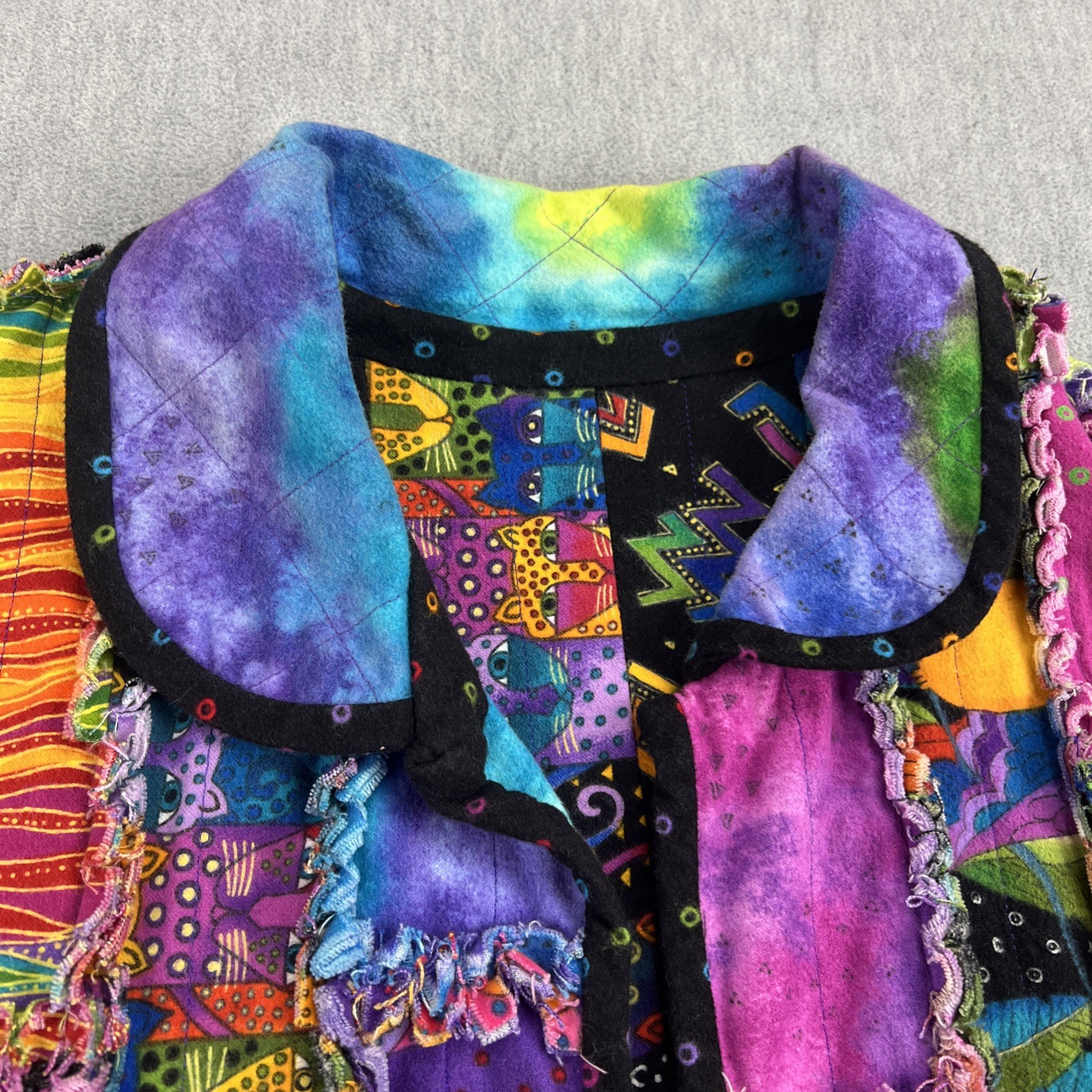Patchwork Coat Psychedelic Handmade Hippy Boho Co… - image 6