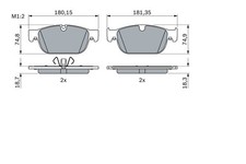 Bosch Brake Pads for Volvo Xc40 2.0L DIESEL D4204T12 2017 - 2018