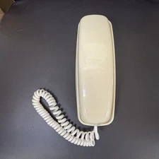 AT&T Trimline 210 Landline Telephone Beige Corded Push Button Desk Phone Vintage