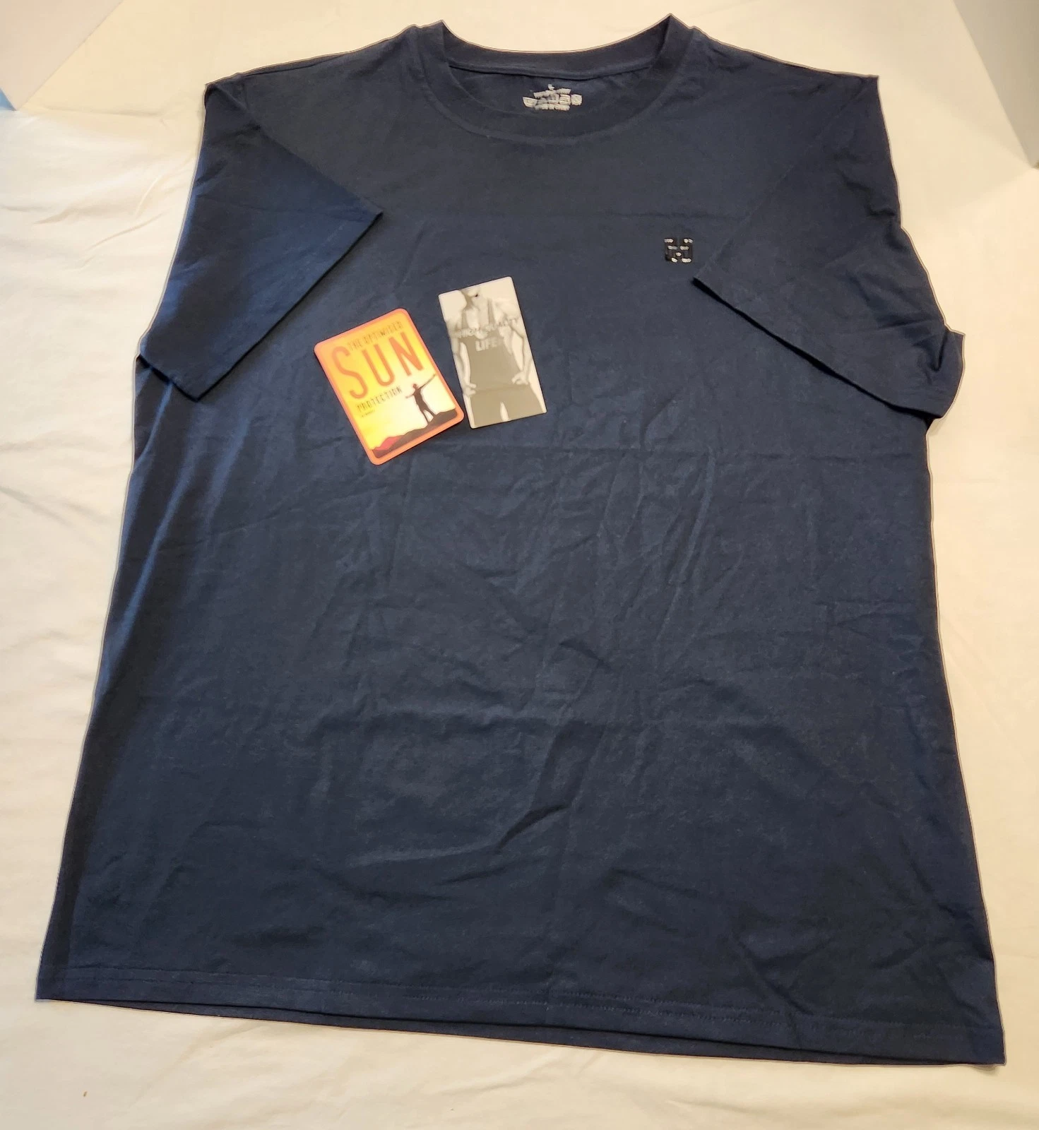 Navy Blue T-Shirt High Quality Life, The Optimised Sun Protection Size Large New