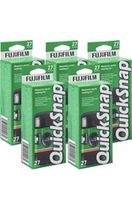 5 Pack Fujifilm Quicksnap 400 Disposable One Time Use Camera with Flash, 27 Exp