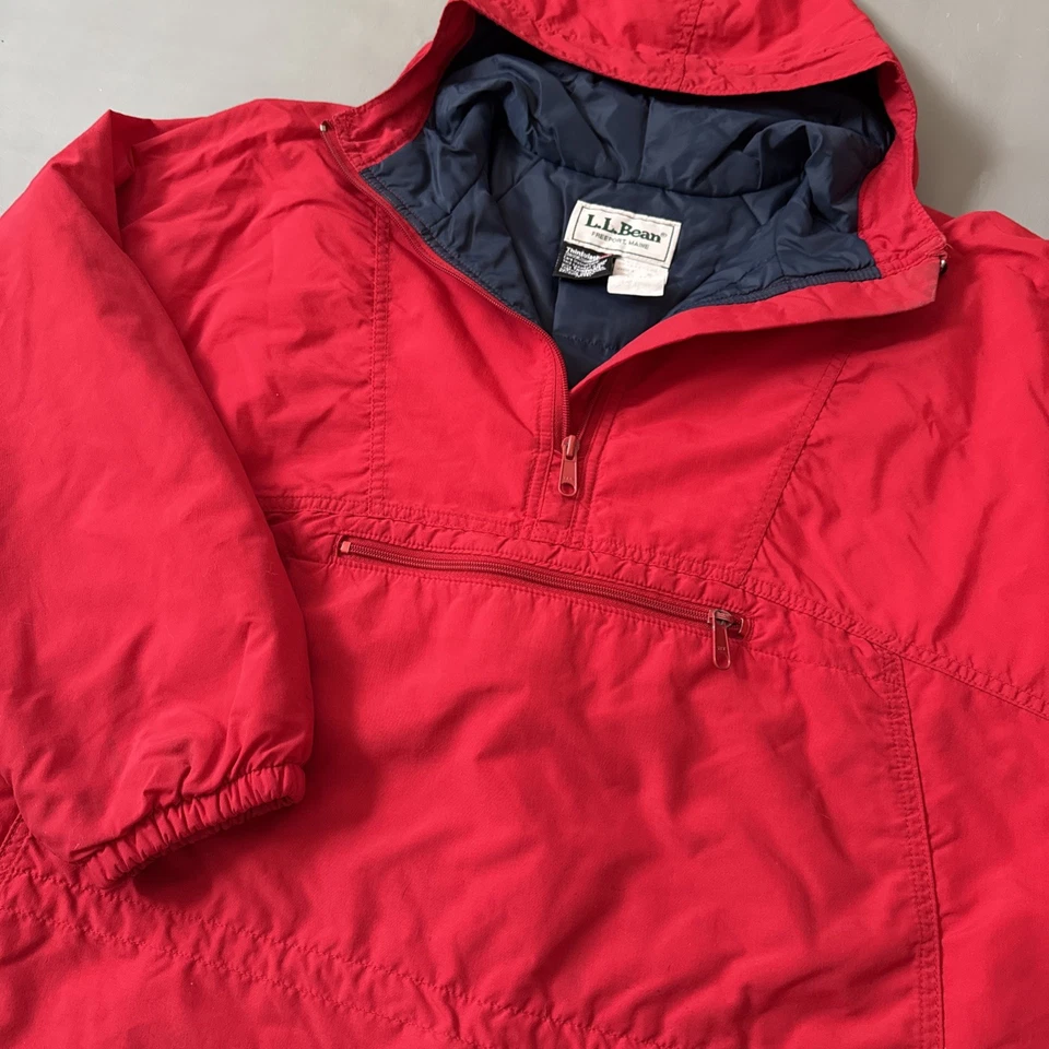 Vintage LL Bean Jacket Women Medium Red Mountain Anorak Thingsulate 3M Lined - Image 2 of 4