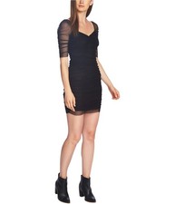 1.STATE Womens Ruched Sleeve Bodycon Dress