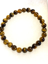 Tiger's Eye Bead 7-8 " Wrist Stretch Bracelet B-3063