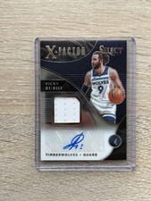 2020-21 Select Ricky Rubio Patch Auto /249 X-FACTOR Timberwolves GAME WORN