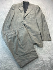Set completo Gucci vintage uomo taglia 50 grigio lana mohair blazer e pantaloni