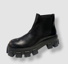 Prada Italy Mens Black Monolith Platform Lug ...