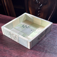 Croscill Soap Dish, Rainer Leaf Foliage Ceramic Hand Painted Bath Bathroom NWT