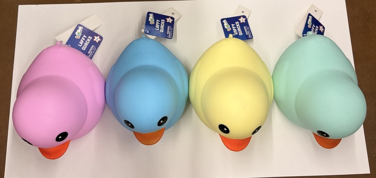 Toymendous Laffy Quacks Jumbo Squishy Duck Chick SET 4 Fun Toy