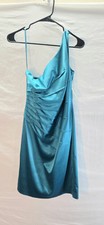 Eliza J Women's Size 10 One-Shoulder Teal Pleated Dress New with Tags 