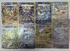 Tera Crystal Eeveelutions Art Card Set 9 Pokémon Art Card DIY+9 Plastic Sleeves