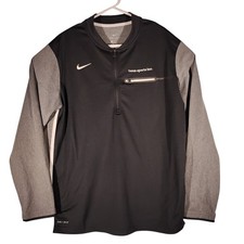 Nike Tech sweatshirt mens L Large black gray 1/4 zip long sleeve 845831