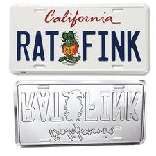 Mooneyes Rat Fink License Plate Raf382wh Free Shipping Hot Rat Rod