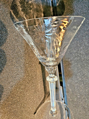 Antique 1937 Champagne Martini glasses 7'' set of 6