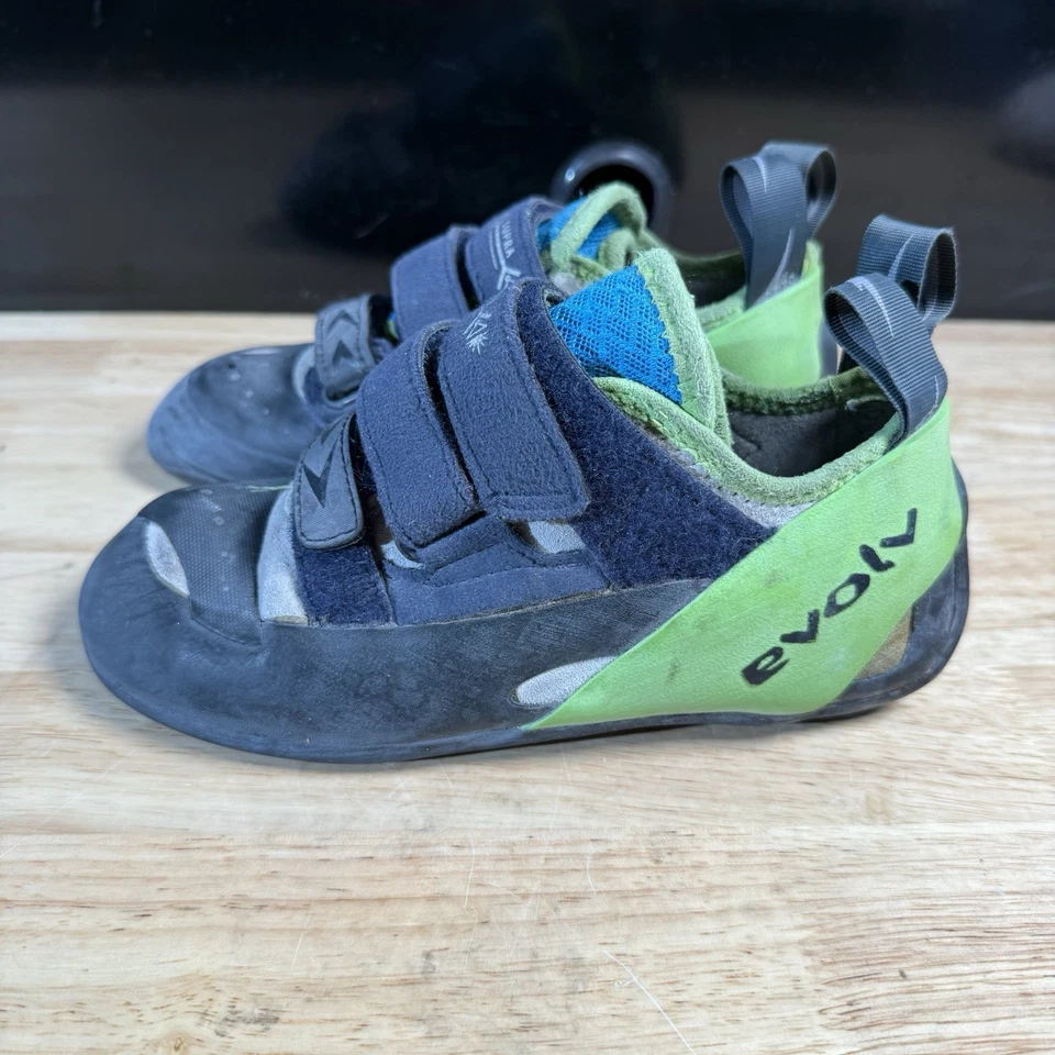 Tênis de escalada Evolv Supra masculino EUA 5.5 verde/preto/azul - Imagem 2 de 4