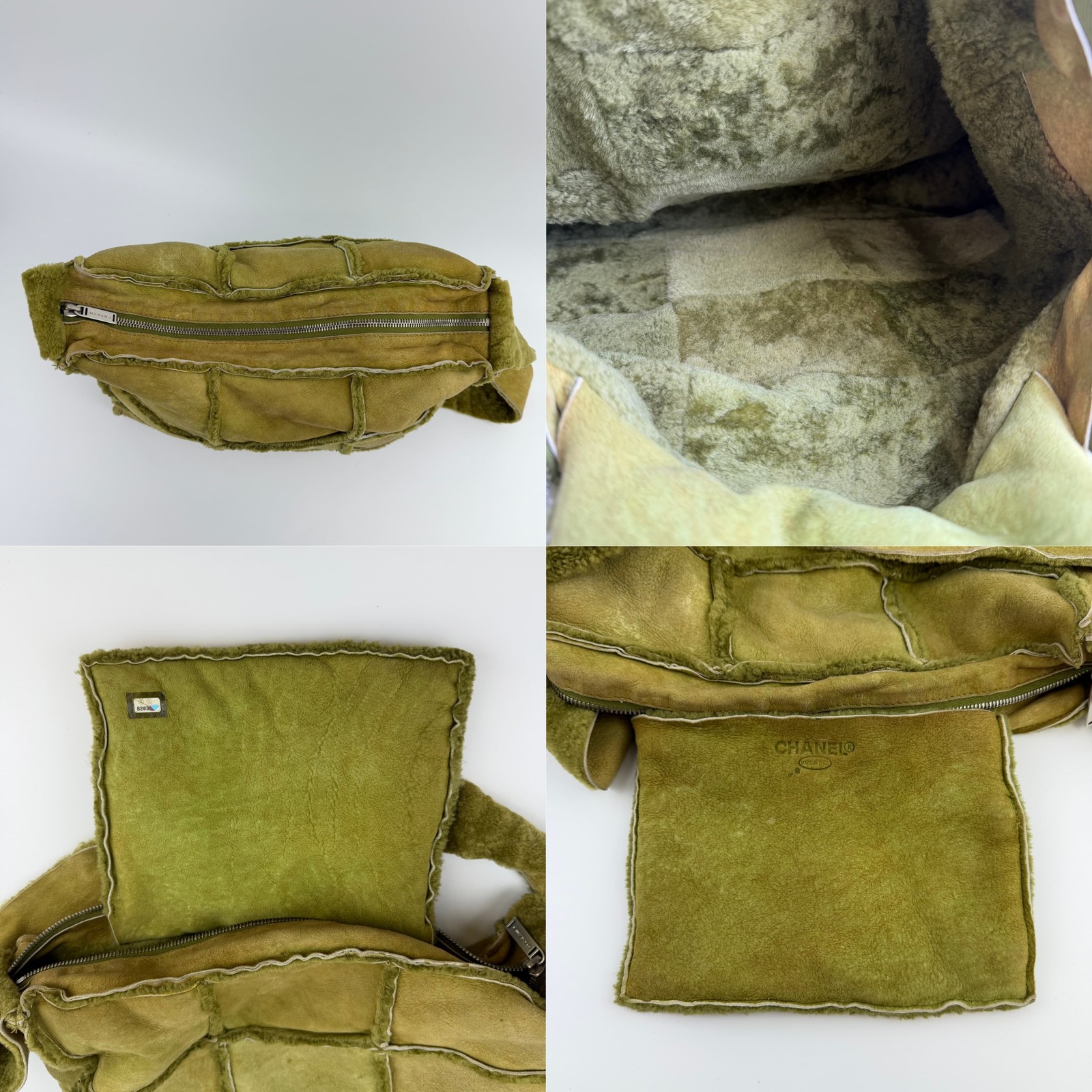 CHANEL Cocomark Patchwork Shoulder Bag Green Mout… - image 19