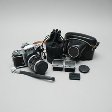 Ihagee Exakta Varex IIb + Jena 1:4 F=135 +3 Viewfinder+Leather Bag+Handle G.