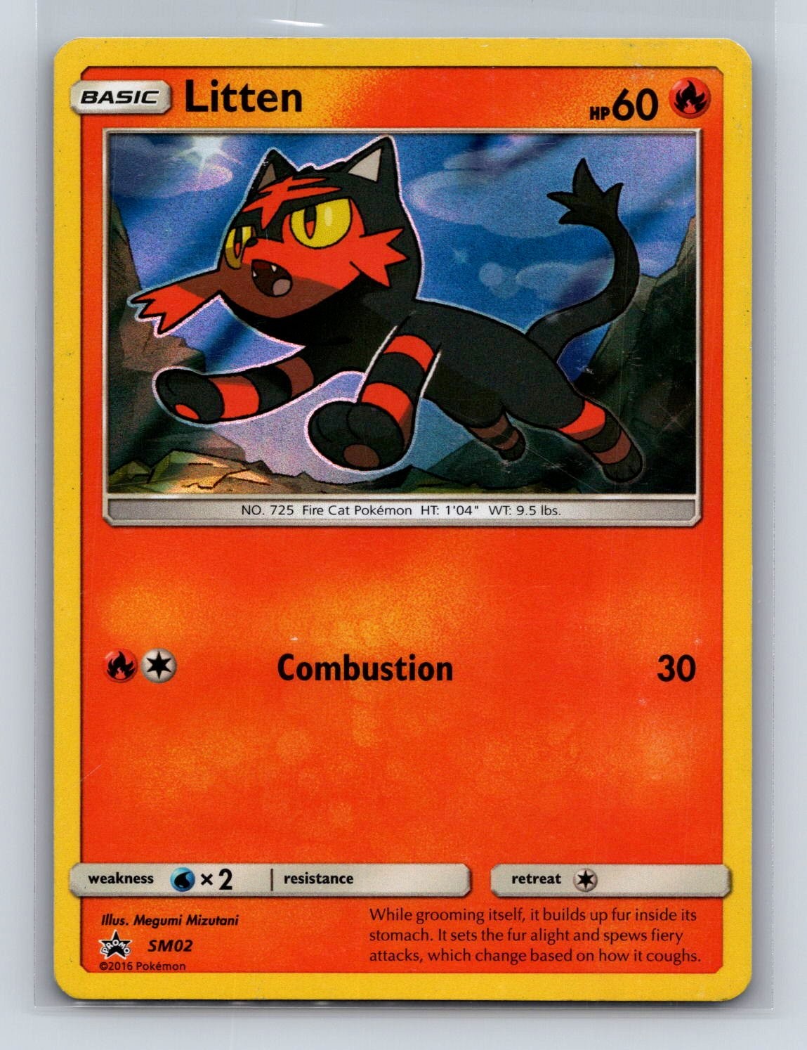 LITTEN - SM02 HOLO P SUN & MOON PROMO POKEMON MP