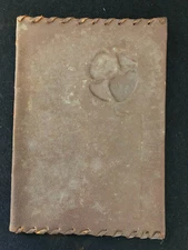 Vintage Embossed Leather Book Cover Hand Tooled, Braided, Journal protect 8 x 6