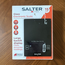 Salter Glass Digital Kitchen Scale Black Backlit Tare Liquid 5kg SA00616FXAS