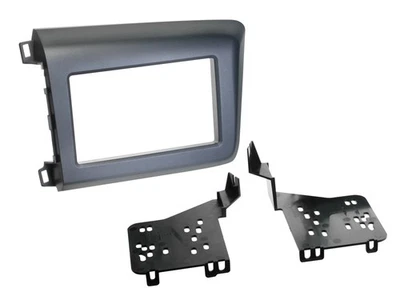 Einbaurahmen Doppel DIN Autoradio für Honda Civic US Modelle 2012-2015 grau - Bild 1 von 2