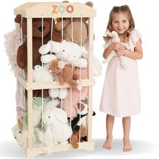 Wooden Stuffed Animal Storage for Kids   16.5 x x 35.6 inches, Multi