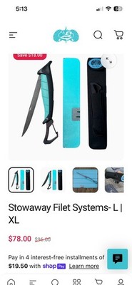 Toadfish Stowaway Cutting Board and 7 Filet Knife Set
