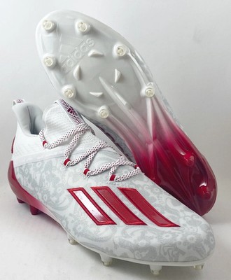 Adidas Adizero New Reign Young King Football Cleats Red White Men Size 12 FU6708