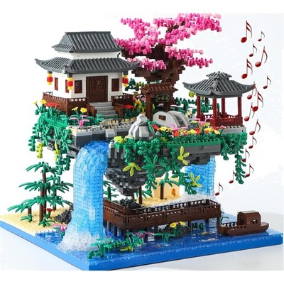 Kirschbluten Baumhaus Modellbausatz - Fantasievolles Musikalische Bauklotz Set
