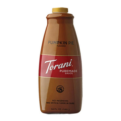 Torani Pumpkin Pie Puremade Sauce 64 oz Pumpkin Pie Exp 12/2026
