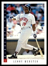 1993 Score Lenny Webster Minnesota Twins #471