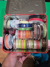 Large Lot New Ribbons  Trimmings Rolls Crafts Scrapbook Junk Journal New A 