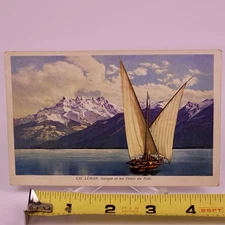 Lac Léman Barque Dents Midi Teeth Of The South Postcard Switzerland Paul Bender