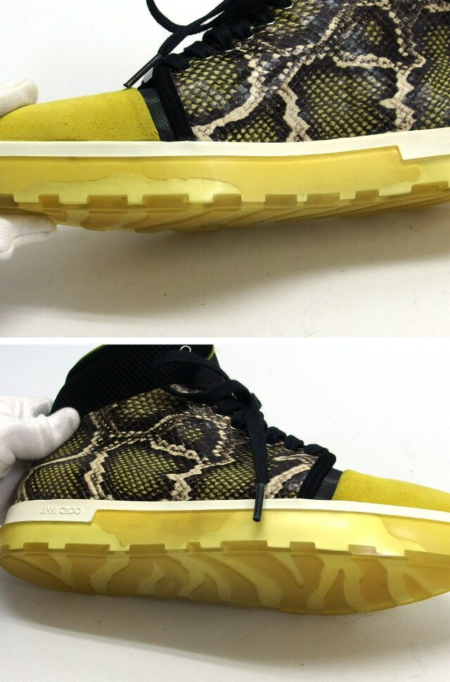 JIMMY CHOO  Python Pattern High top Sneakers Lace… - image 9