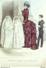 J.Dames & Demoiselles 1876 Fashion Engraving # 1875 (Old Fashion Plate)