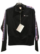 Youth Large Champion Track Jacket Black Zip up w/ Pockets