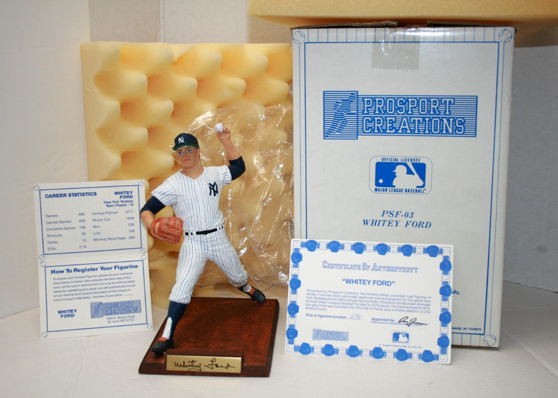 YANKEES WHITEY FORD LTD. EDT. SIGNED PROSPORT CREATIONS FIGURINE STATUE!! NOS!!