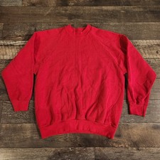 Vintage 90s Fruit Of The Loom Crewneck Sweatshirt Sz XL Made In USA Blank Read