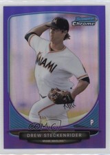 2013 Bowman Chrome Prospects Purple Refractor /199 Drew Steckenrider #BCP183 y0i