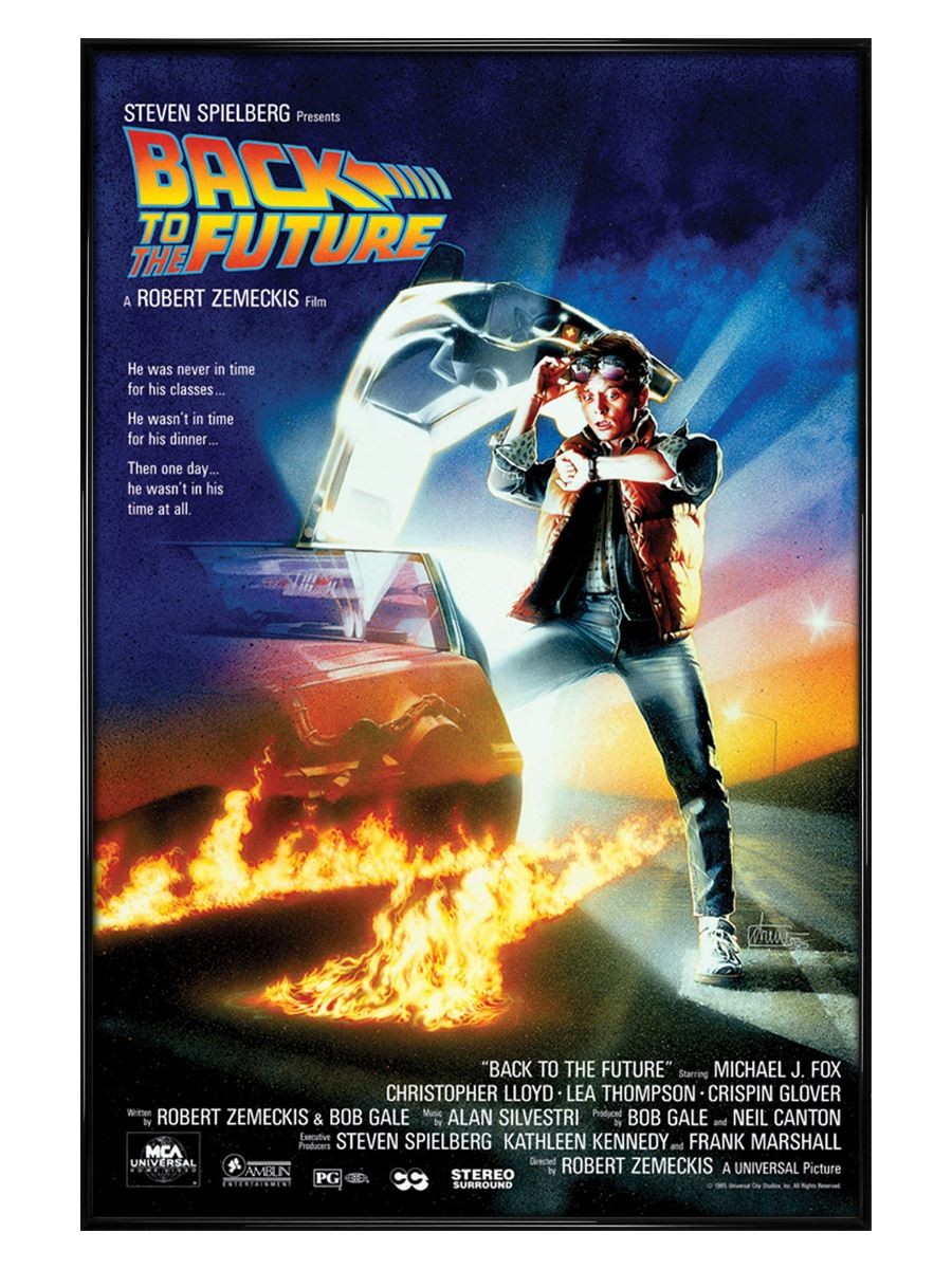 Gloss Black Framed Back to the Future Movie Score