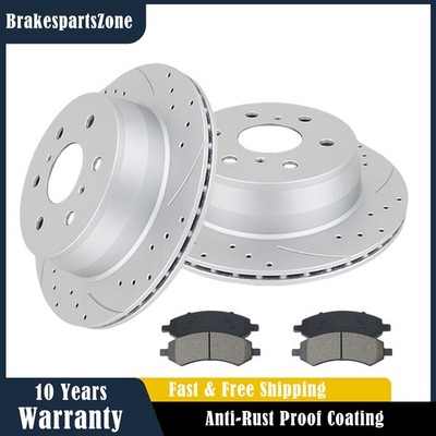 REAR Brake Rotors Pads Kit for Cadillac Escalade GMC Yukon 2015-2020 Slotted
