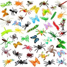 48 Pieces Plastic Insect Fake Bugs Assorted Insect Figure Toys Lifelike