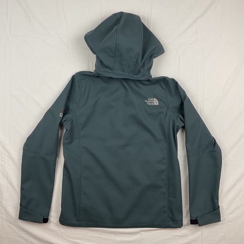 The North Face Apex Softshell Jacket L Teal Hooded Windproof Water Resistant - Picture 7 of 15