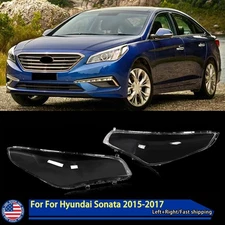 2x Front Headlight Lamp Lens Covers For Hyundai Sonata 2015 2016 2017 Left+Right