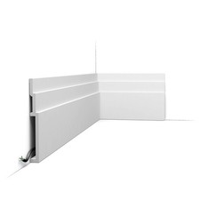 Outwater 7-7/8" x 78" White Polystyrene Baseboard Moulding SX181